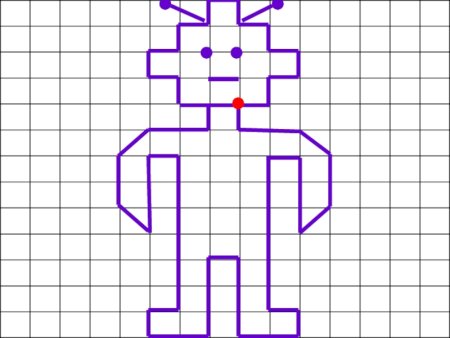 Рисование по клеточкам робот