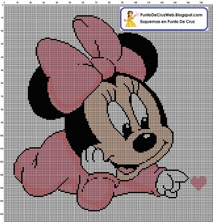 Минни Маус вышивка крестом схемы