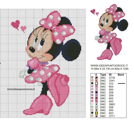 Мини Маус по клеточкам