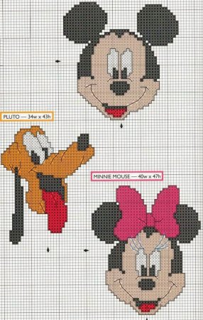 Минни Маус вышивка крестом схемы