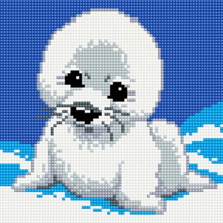 Схема вышивки крестиком тюлень
