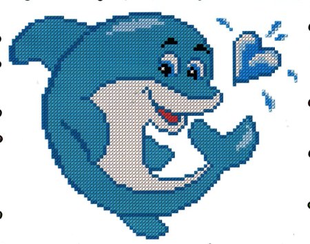 Вышивка крестом Дельфинчик