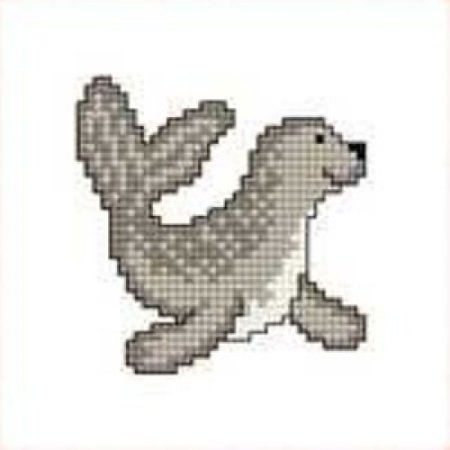 Вышивка крестом морской котик