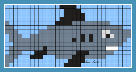 Схема рыбки клеточки