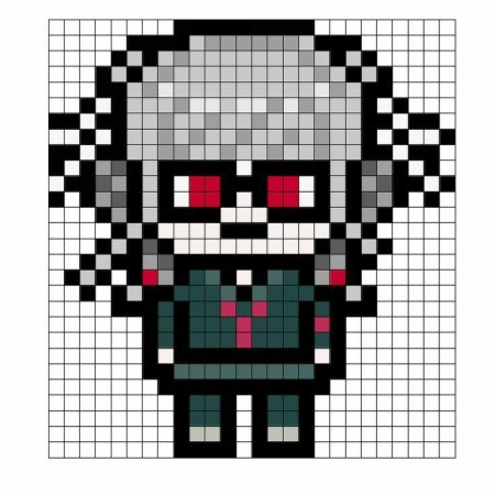 Пиксель спрайт Данганронпа Пеко