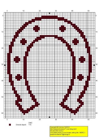 Вышивка крестиком подкова