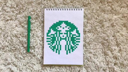 Рисунки по клеточкам Старбакс