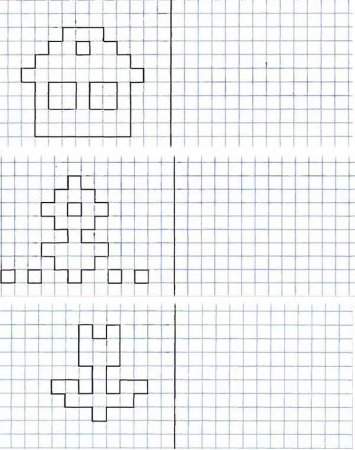 Рисование по клеточкам для детей