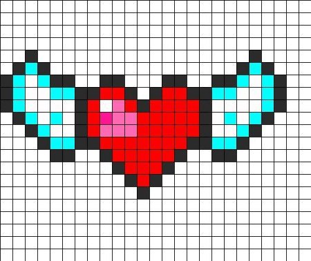 Рисование по клеточкам сердечко