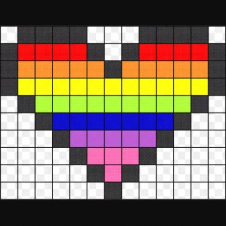 Рисунки по клеточкам маленькие радужные