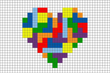 Сердце по клеткам