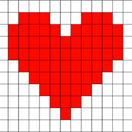 Сердце из термомозайки схемы