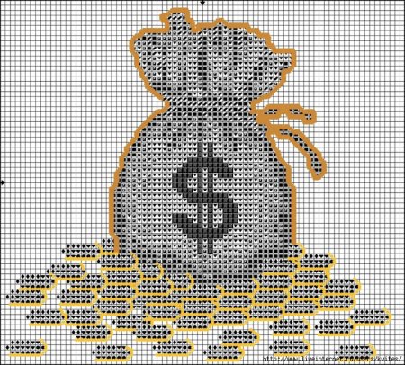 Вышивка крестом денежная