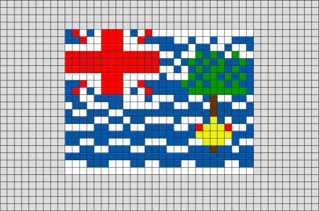 Корейский флаг из бисера