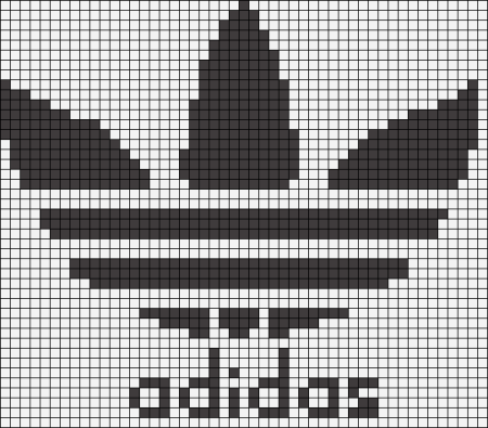 Вышивка крестиком адидас