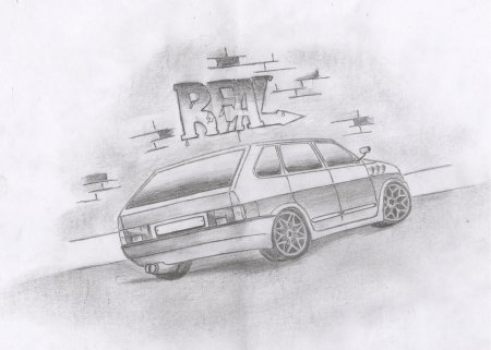 ВАЗ 2115 рисунок сбоку
