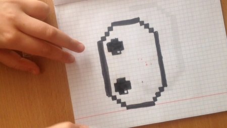 Кнопка ютуба по клеткам