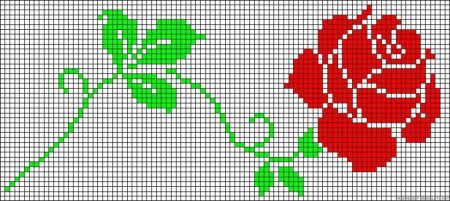 Рисунки по клеточкам цветы