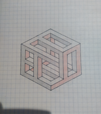 3д рисунки по клеточкам в тетради