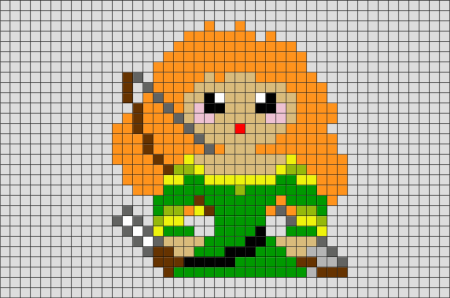 Рисунки по клеточкам девушки