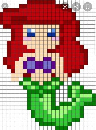 Рисование по клеточкам принцессы