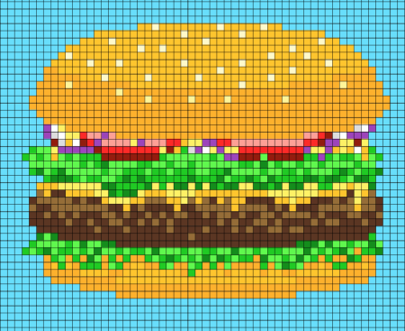 Еда по клеточкам