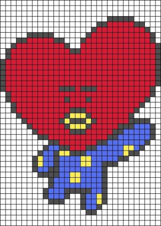 BTS bt21 вышивка тата