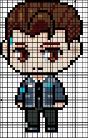 Detroit become Human пиксель арт