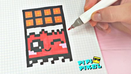 Рисунки по клеточкам шоколадка