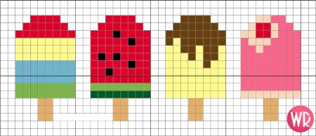 Рисунки по клеточкам маленькие