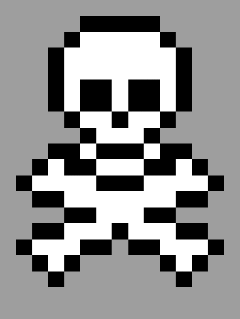 Скелет по пикселям