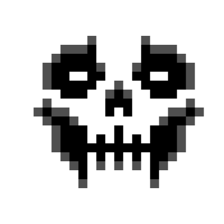 Череп по пикселям