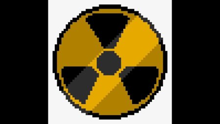 Значок радиации в пикселях