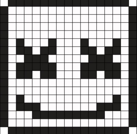 Рисование по клеточкам маршмеллоу