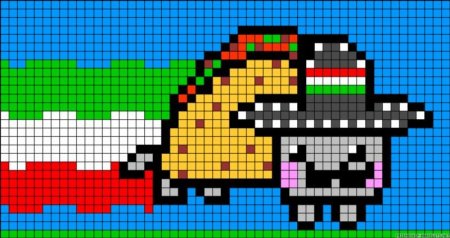 Рисунки по клеточкам нян Кэт