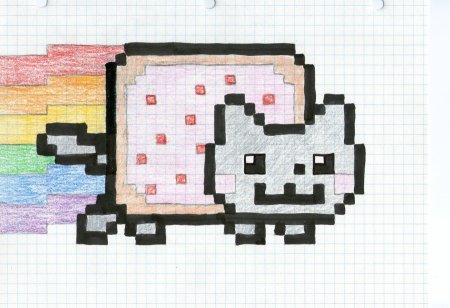 Nyan Cat пиксель арт