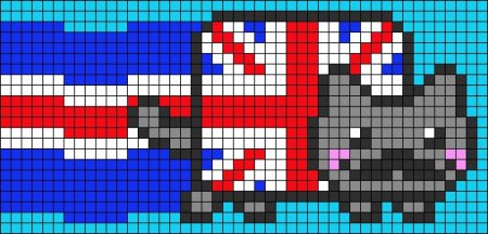 Nyan Cat в клетках нарисовать