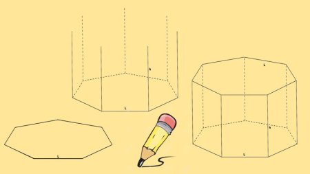 Правильная семиугольная Призма рисунок