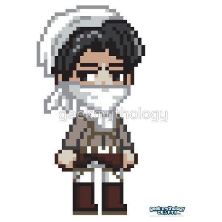 Атака титанов пиксель арт Леви