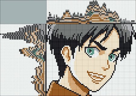 Вышивание крестиком аниме атака титанов