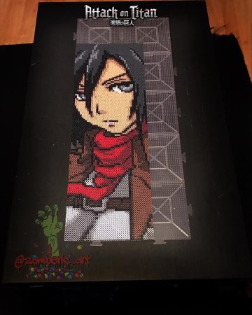 Аниме вышивка атака титанов