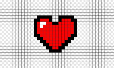 Сердечки по клеткам легкие