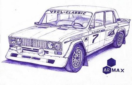 Рисунки машин ручкой в тетради
