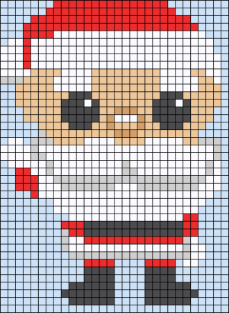 Рисунки по клеточкам дед Мороз