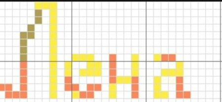 Рисование по клеточкам имена