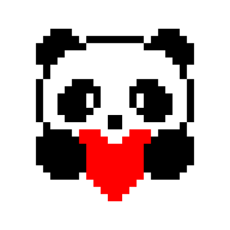 Панда пиксель арт