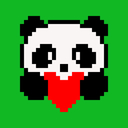 Панда пиксель арт