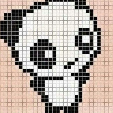 Рисунки по клеточкам Панда