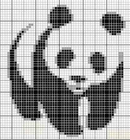 Панда вышивка крестом