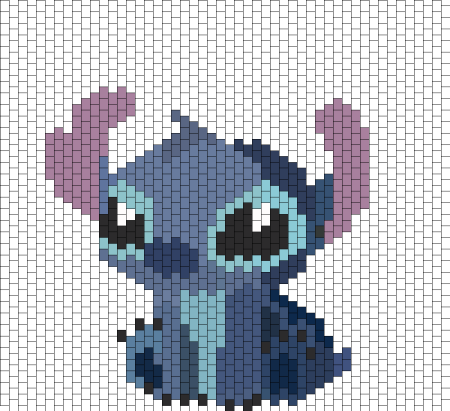 Рисунок Стича по клеткам